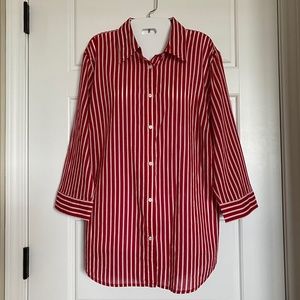 LRL Woman button down striped blouse